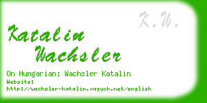 katalin wachsler business card